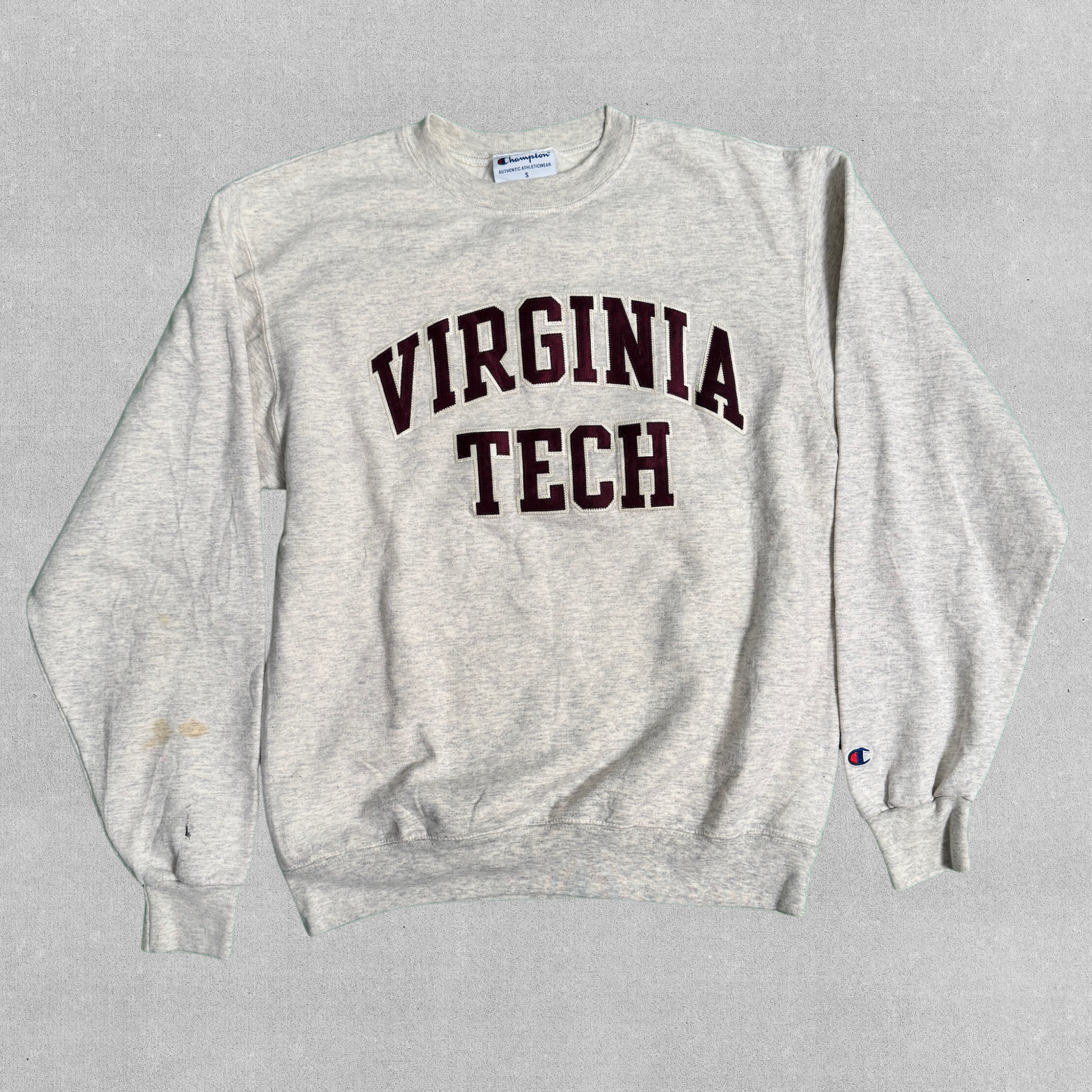 1990s Vintage Champion Virginia Tech Large Spellout Crewneck | S