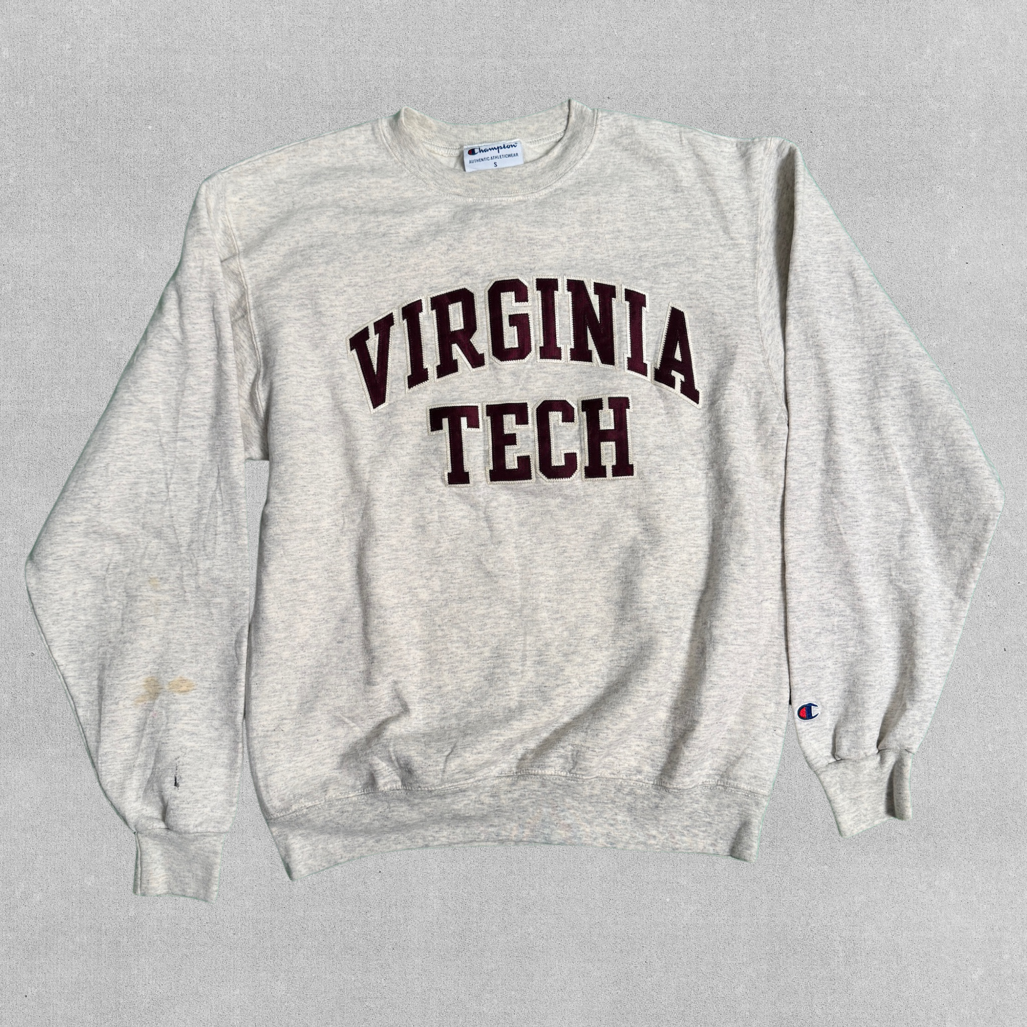 1990s Vintage Champion Virginia Tech Large Spellout Crewneck | S