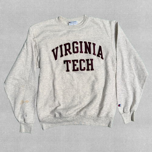 1990s Vintage Champion Virginia Tech Large Spellout Crewneck | S