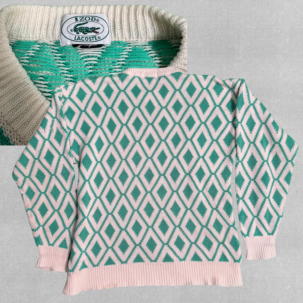 Vintage IZOD Lacoste Argyle Sweater - 1980s/1990s | L