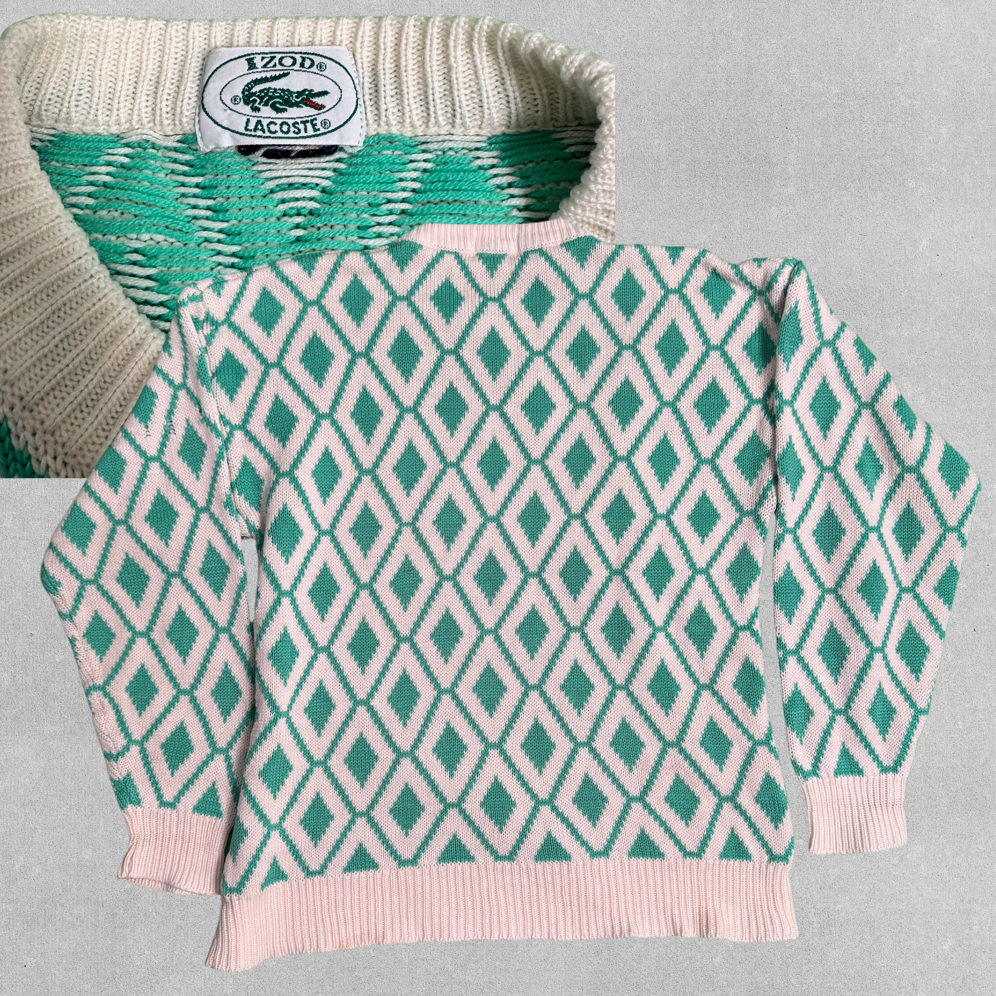 Vintage IZOD Lacoste Argyle Sweater - 1980s/1990s | L