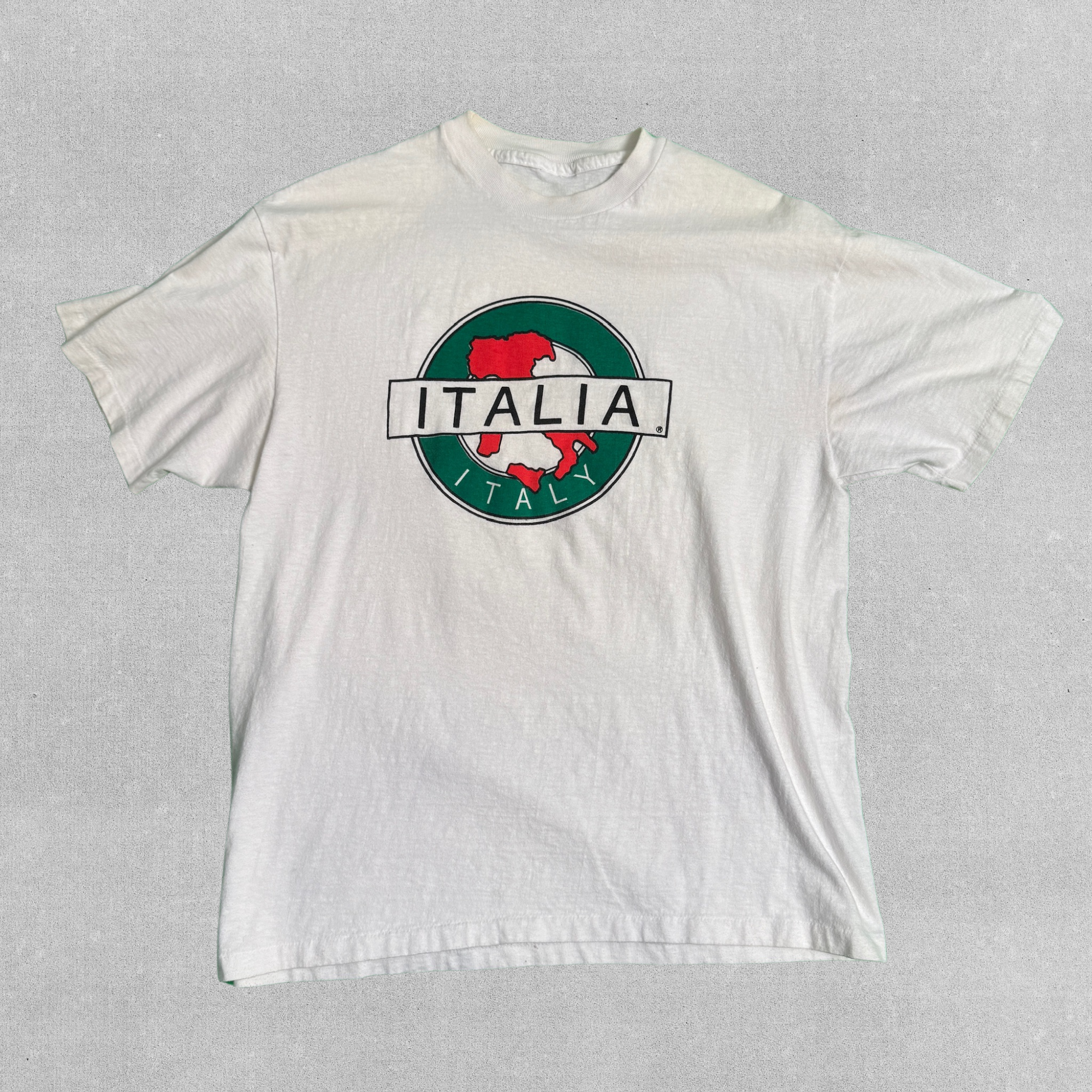1980s Vintage Italia T-Shirt - Summer Streetwear | M