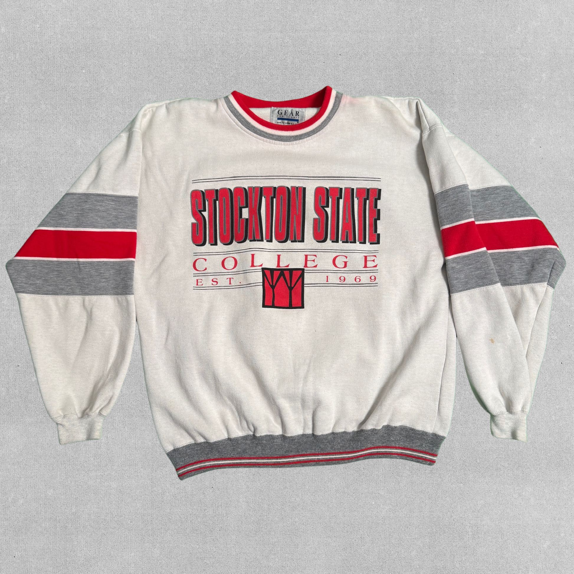Vintage Stockton State College Sweatshirt - Late 1980s/Early 1990s | L
