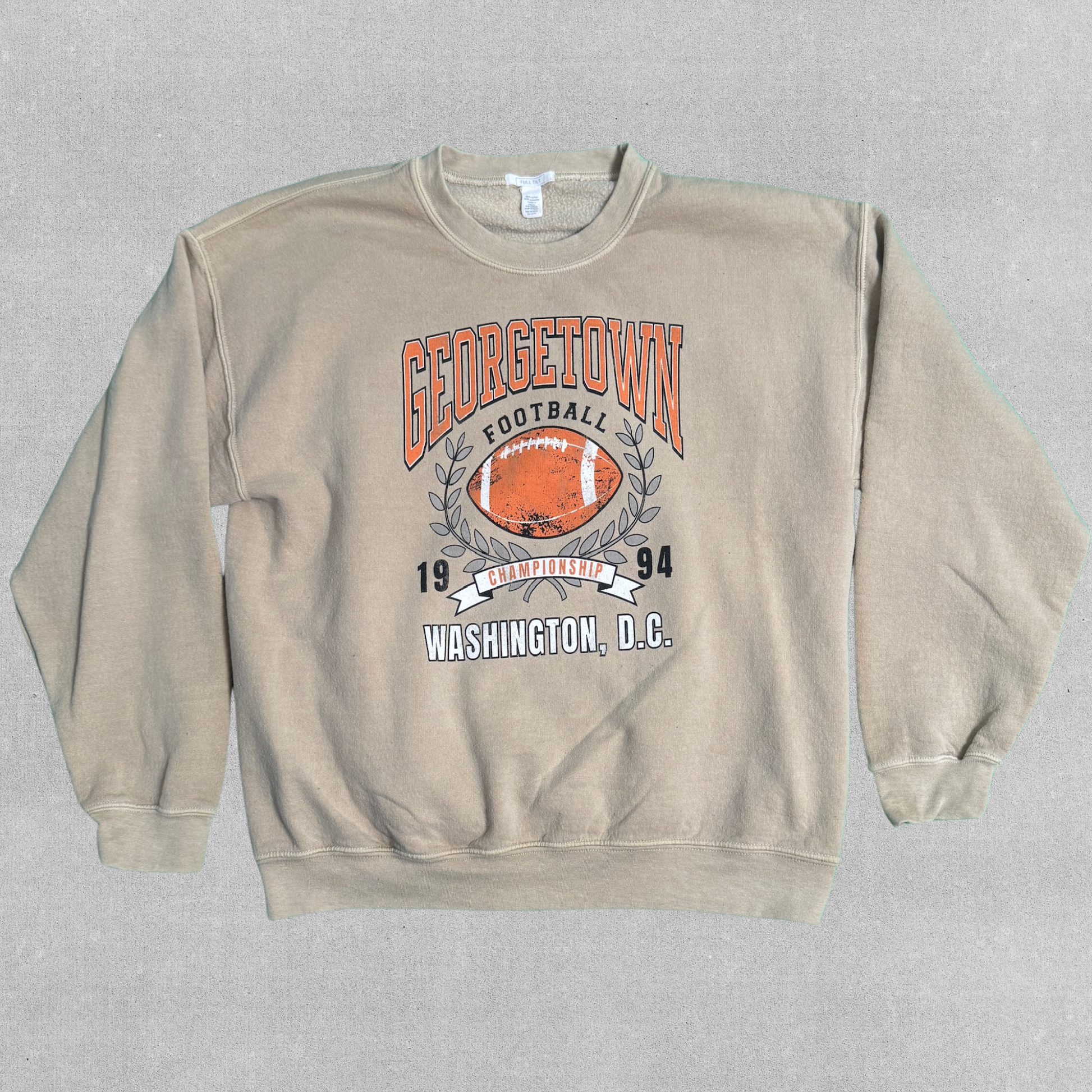 Vintage Georgetown Football Championship Crewneck Sweatshirt by Full Tilt | L