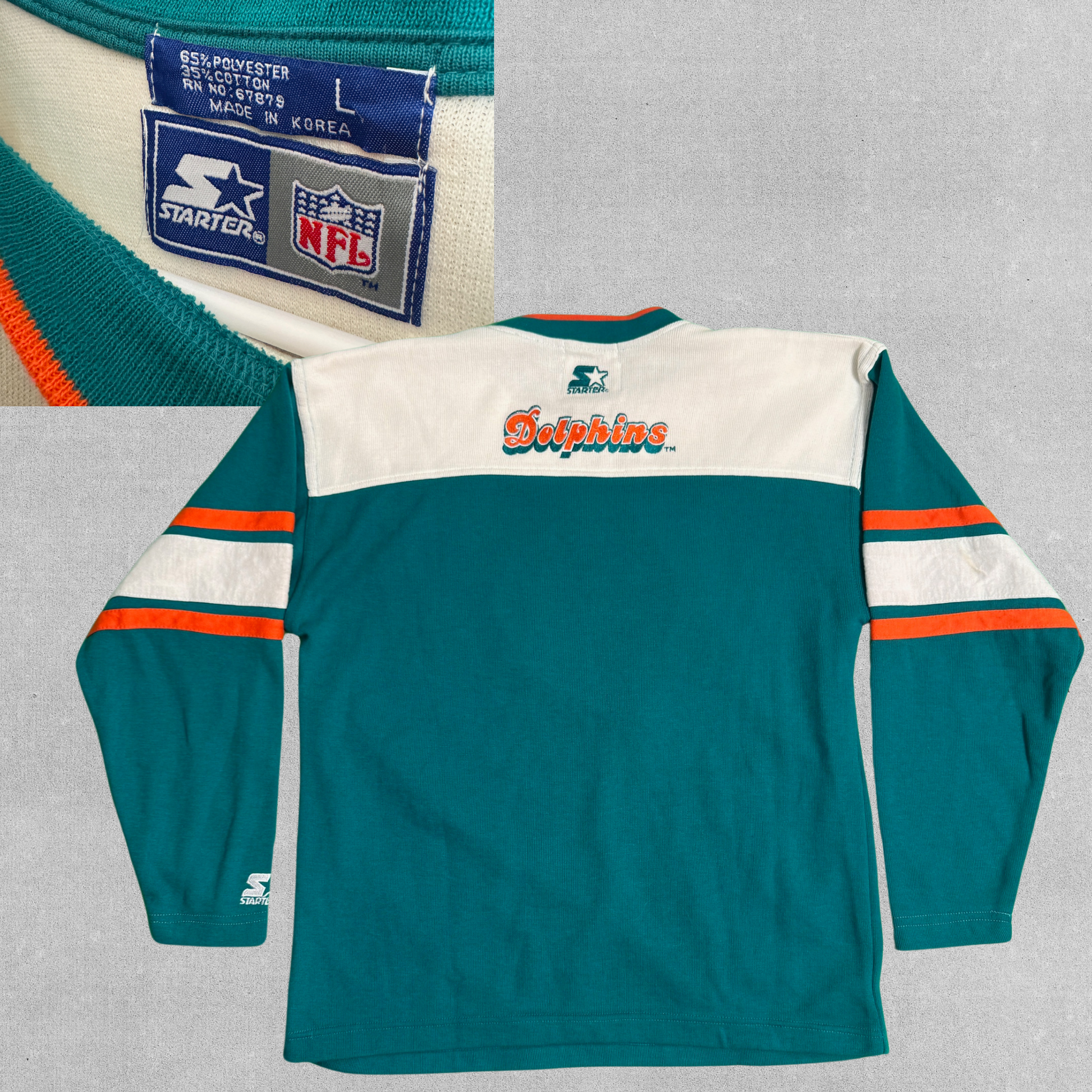 Vintage Starter Miami Dolphins NFL Sweatshirt | L