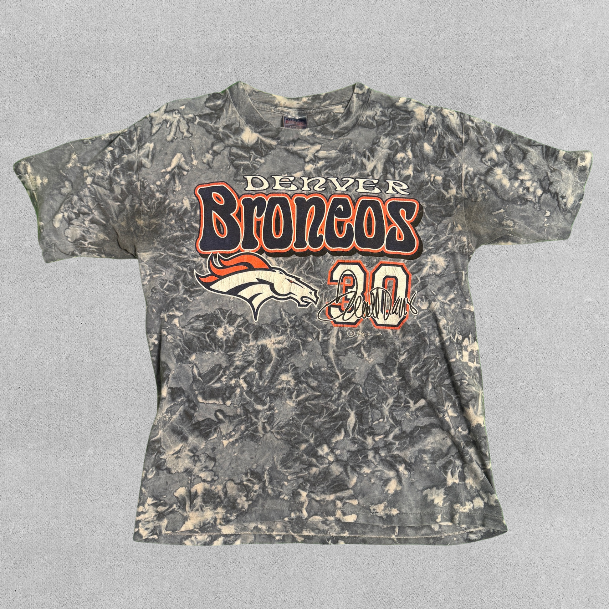 Terrell Davis #30 Denver Broncos Tie-Dye Vintage 2000 Y2K T-Shirt | L