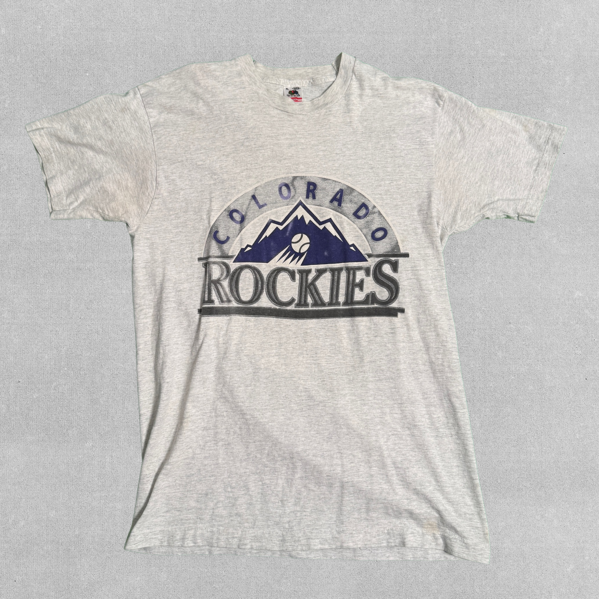Vintage 1991 MLB Colorado Rockies Tee Shirt - Fruit of the Loom | XL