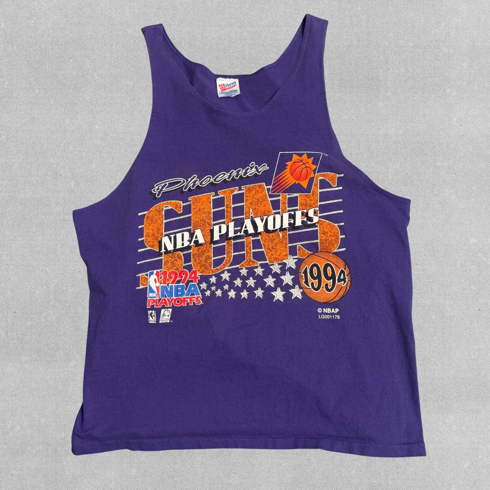 Phoenix Suns 1994 NBA Playoffs Men's Tank Top by Hanes Heavyweight | XL