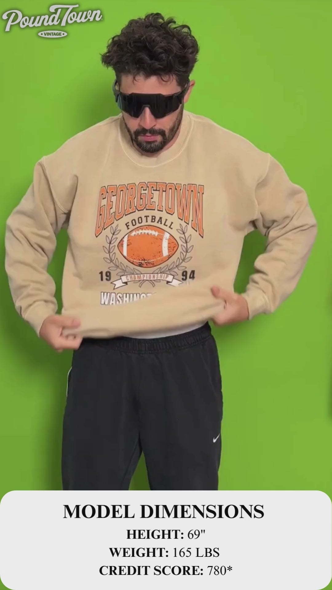 Vintage Georgetown Football Championship Crewneck Sweatshirt by Full Tilt | L