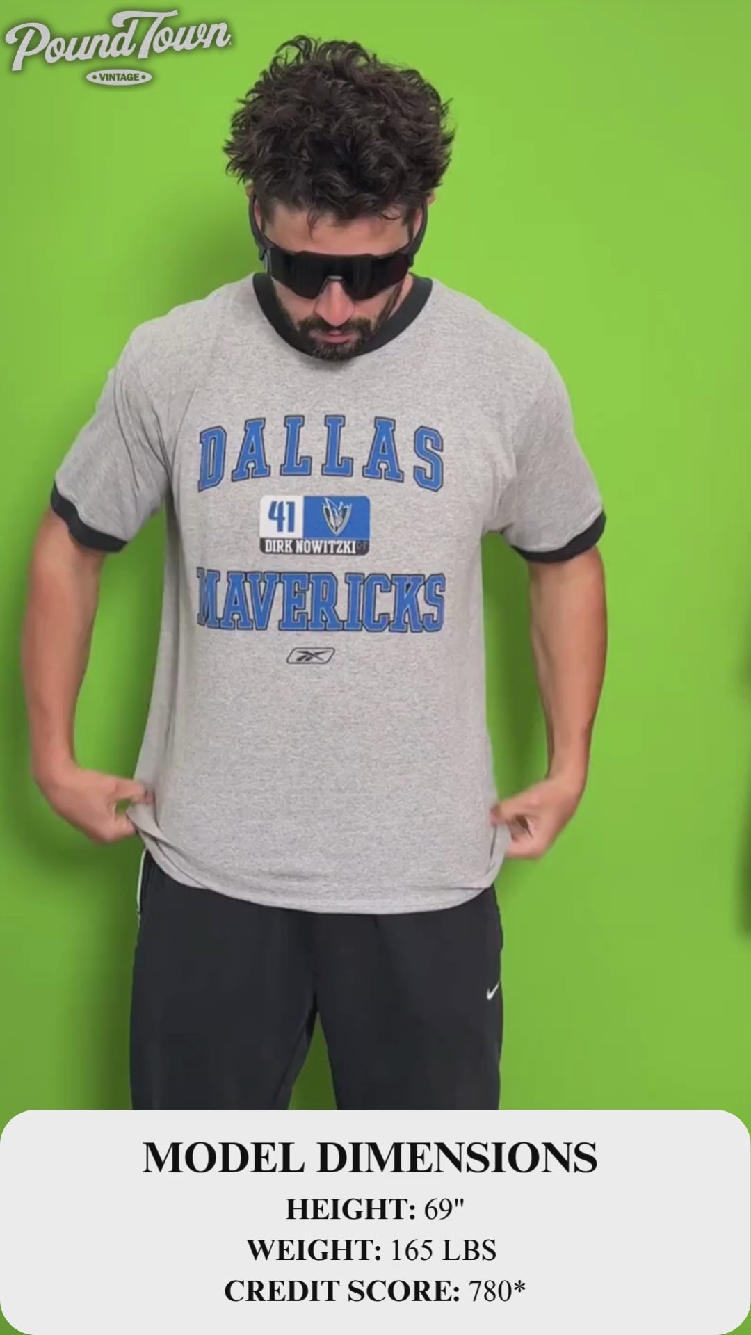 Dirk Mavs 2000s Short Sleeve Reebok Shirt | M