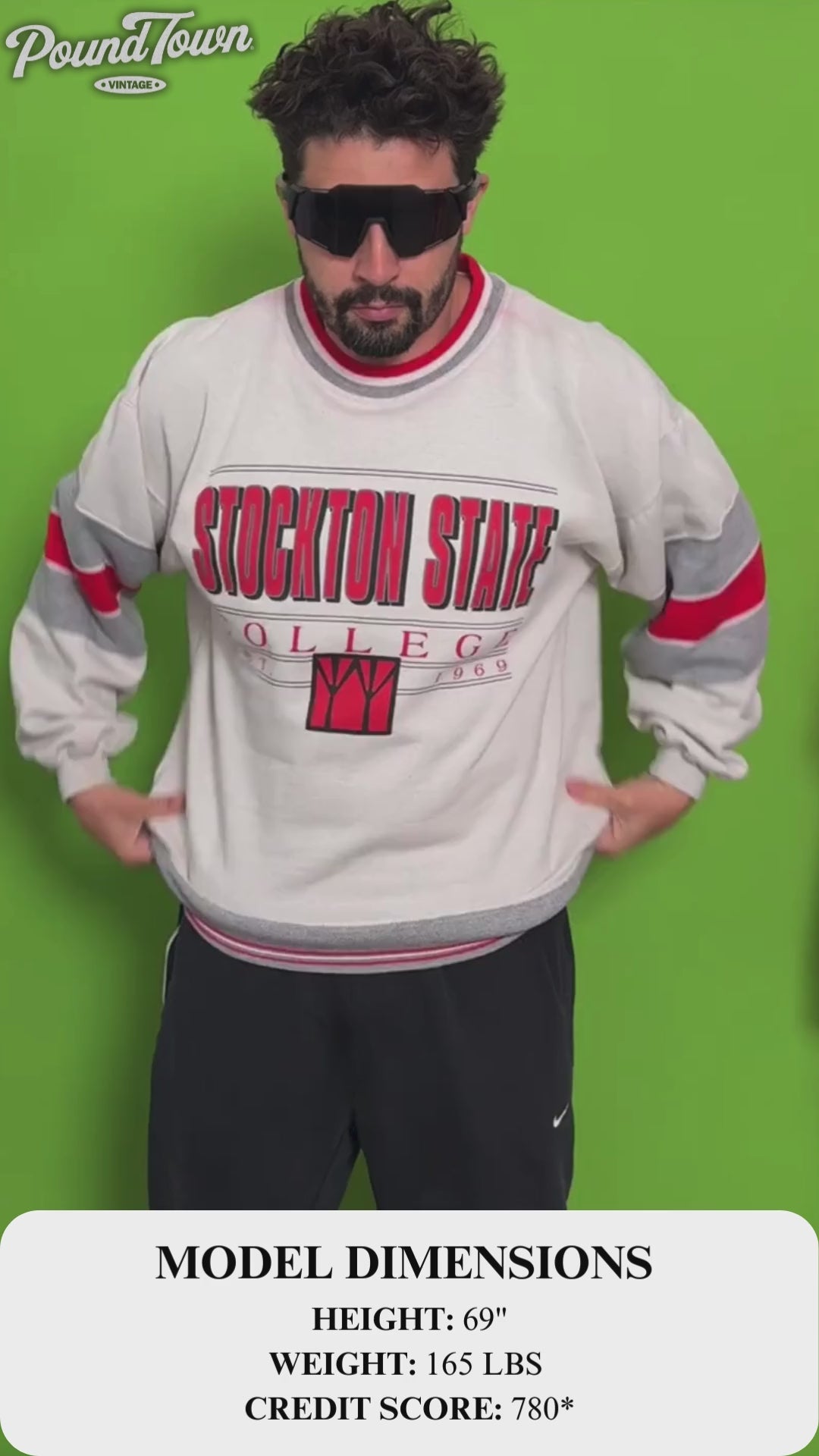 Vintage Stockton State College Sweatshirt - Late 1980s/Early 1990s | L